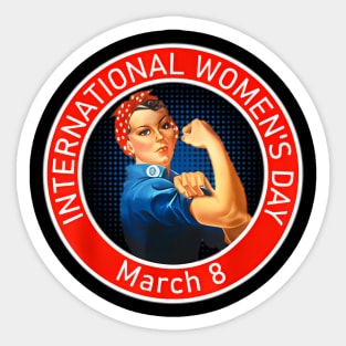 International Womens Day March 8 Sticker